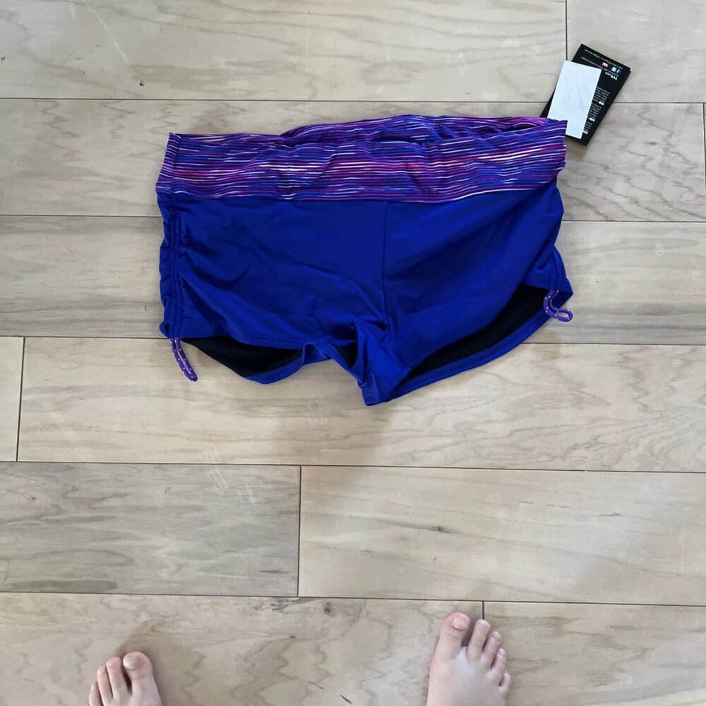 TYR Women's Cyprus Della Boyshort Swimsuit Bottom ~Size XL (14/16)- Pink/Purple